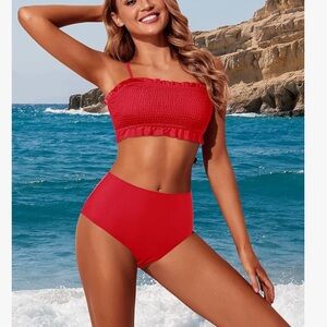 Elegant Red Bikini Set